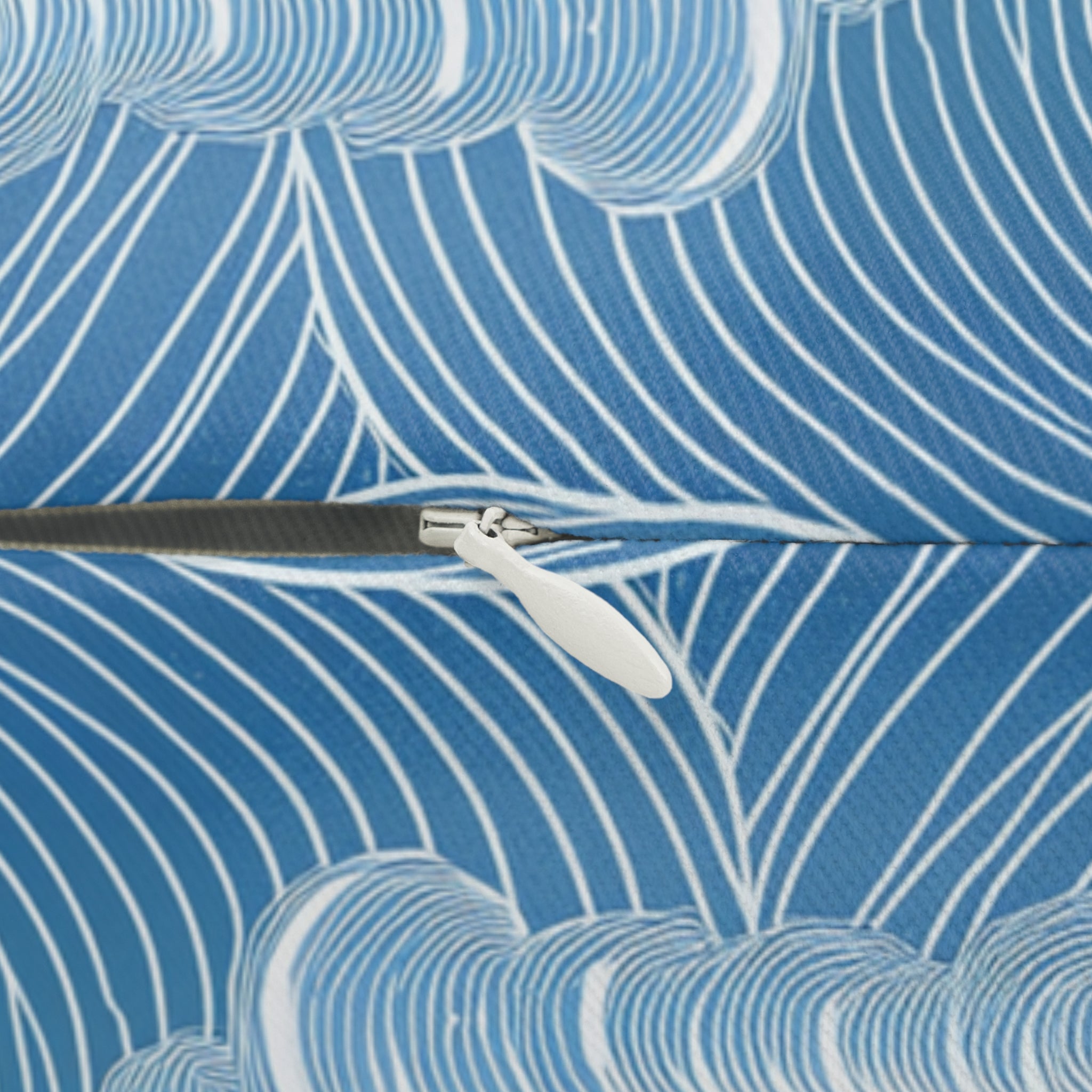 Ocean Waves Spun Polyester Lumbar Pillow