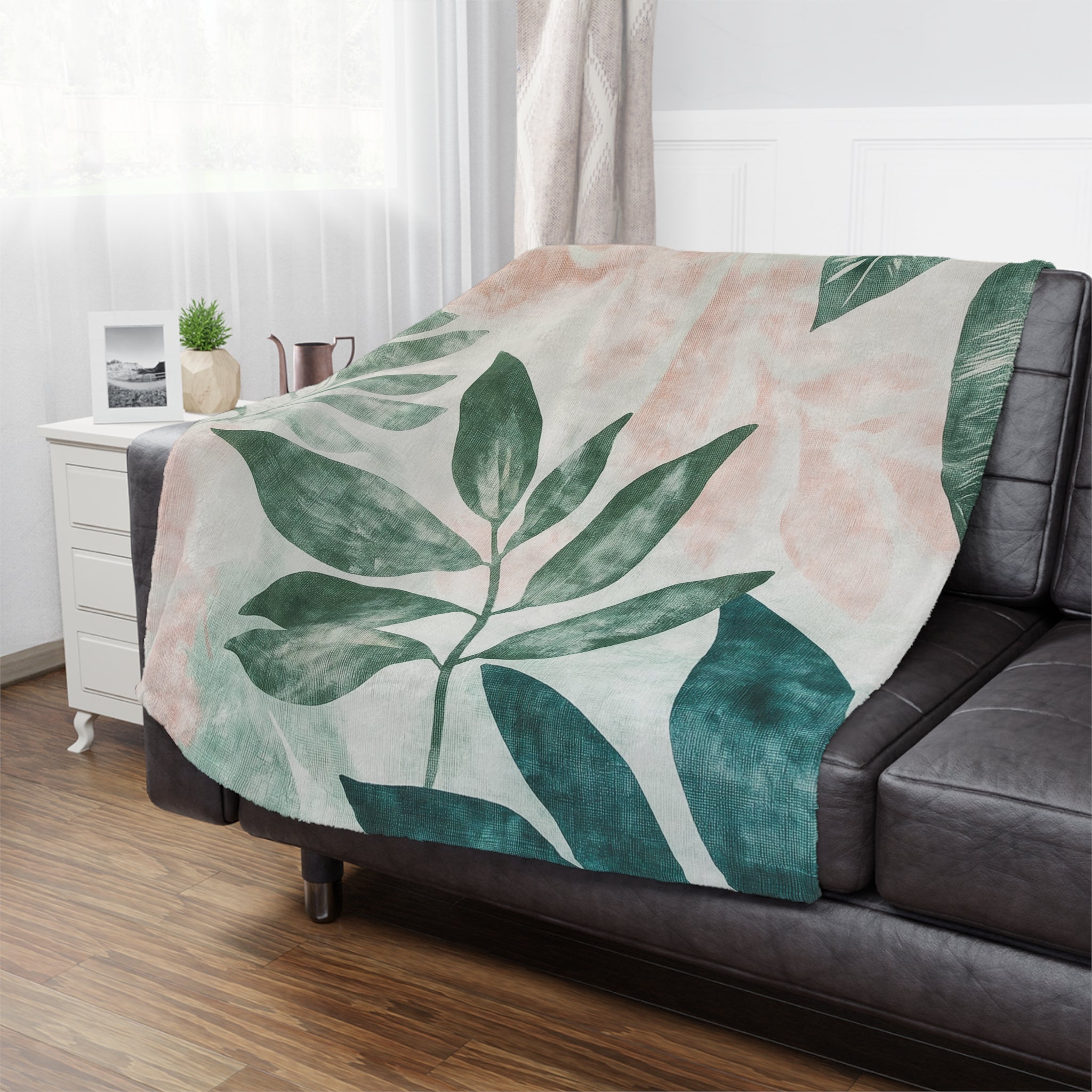 Cozy Botanical Minky Blanket