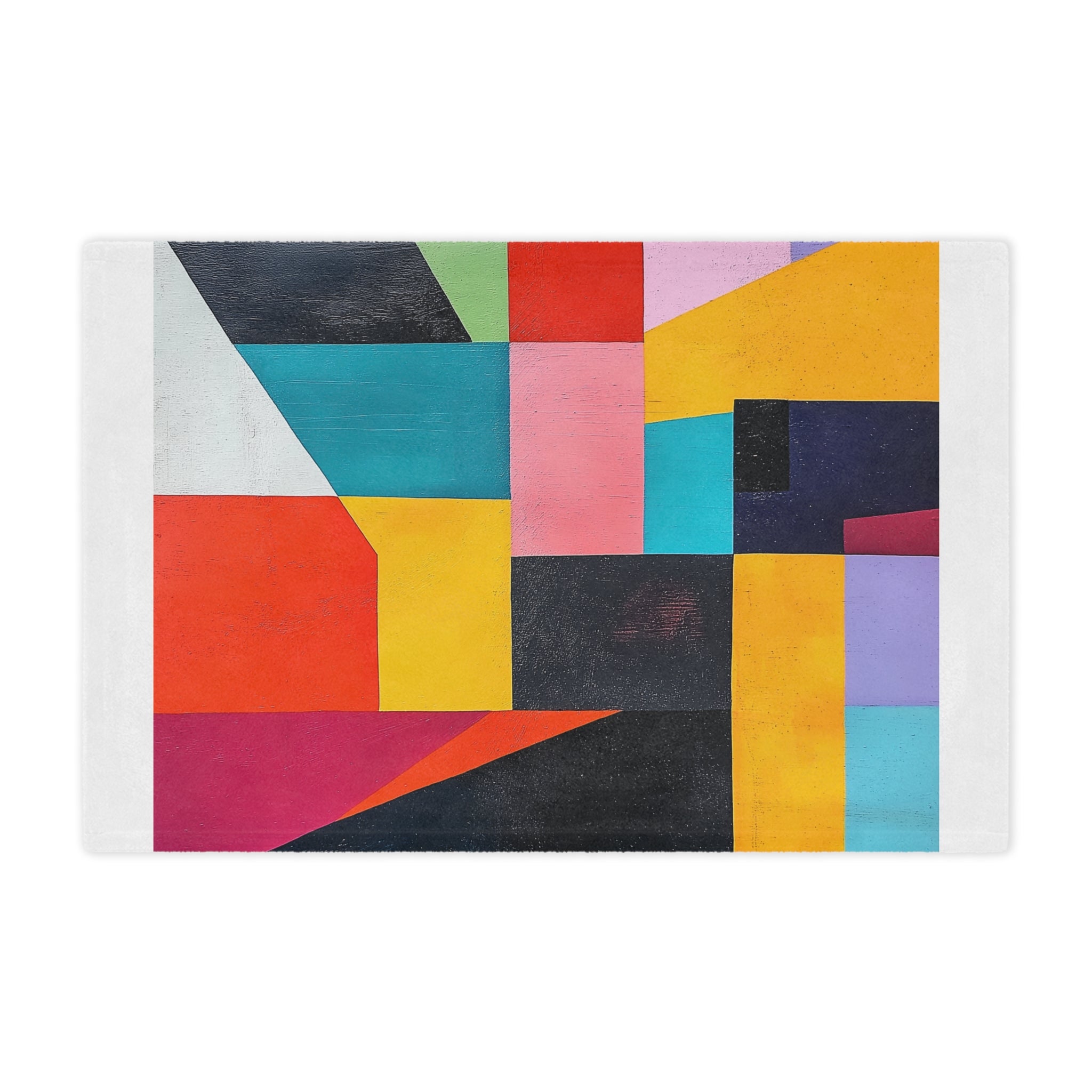 Colorful Geometric Minky Blanket