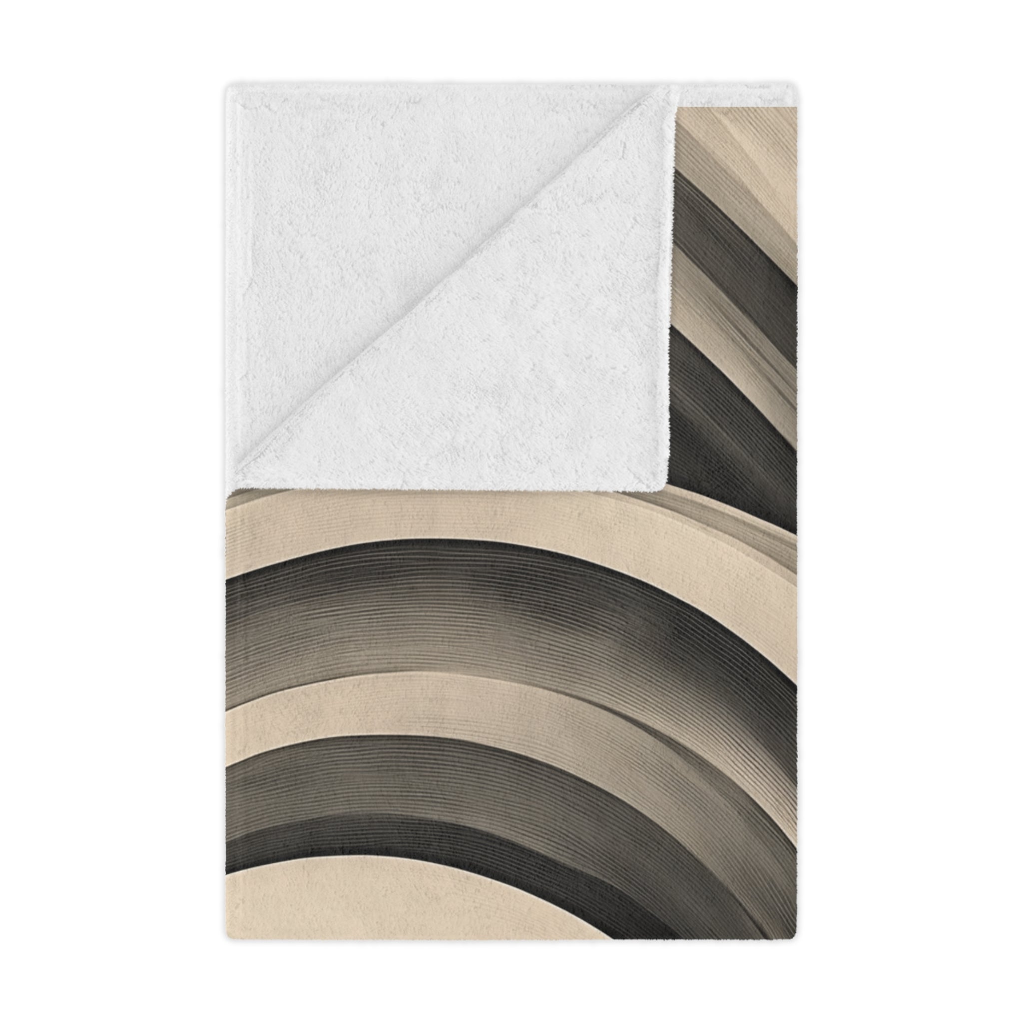 Cozy Neutral Waves Minky Blanket