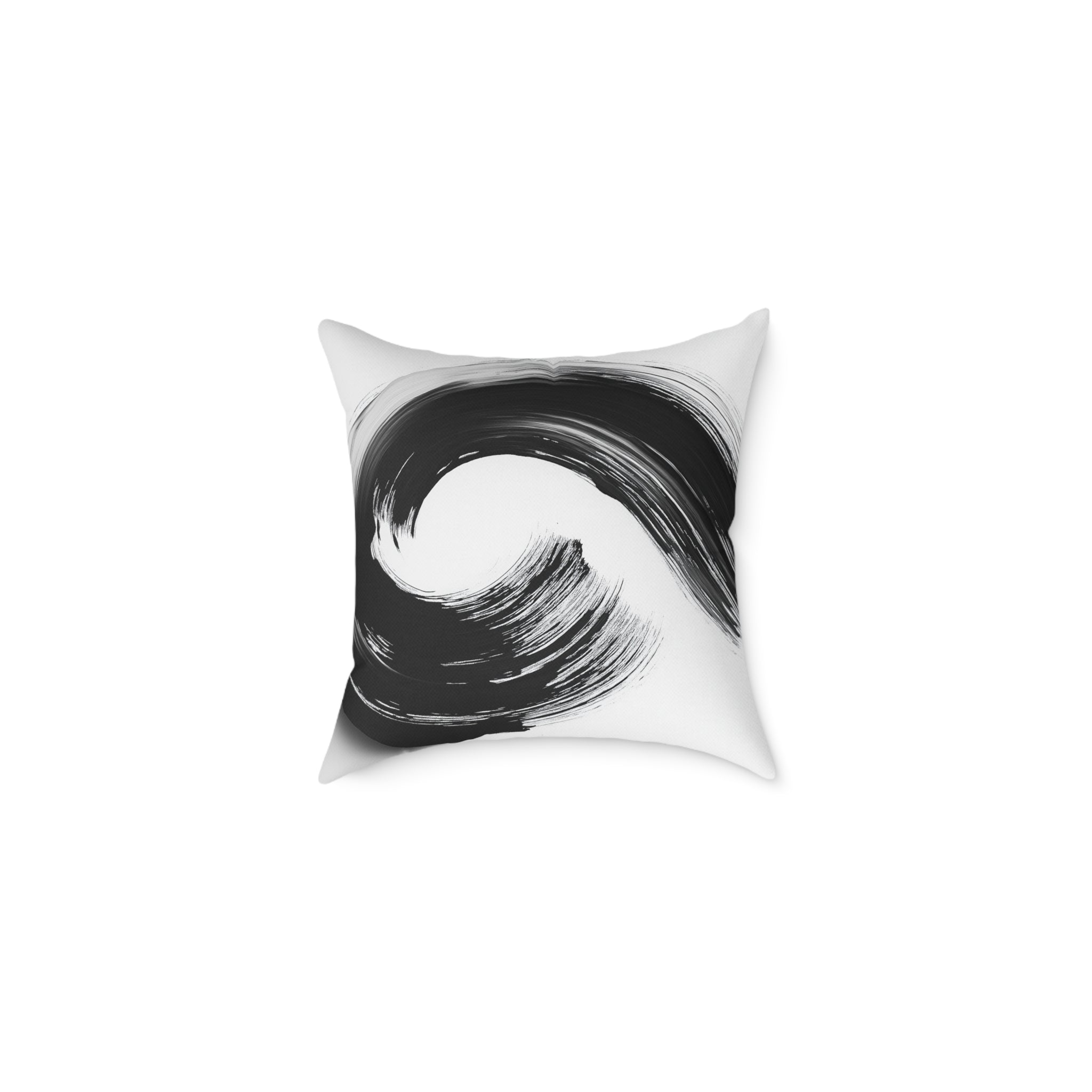Abstract Wave Poly Canvas Pillow