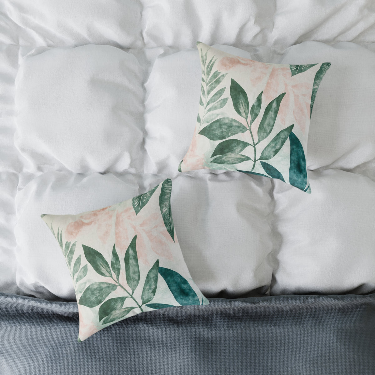 Botanical Square Poly Canvas Pillow