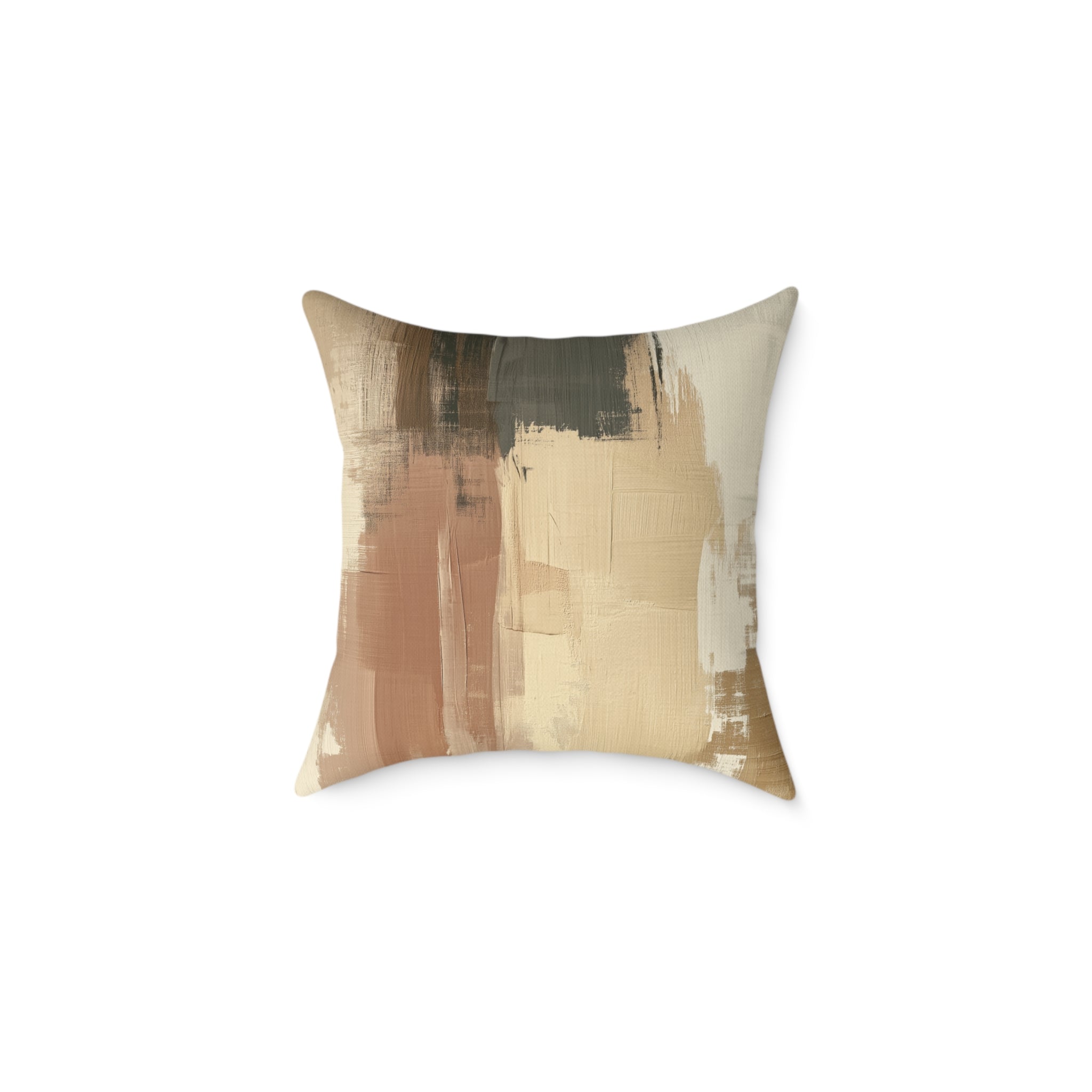 Abstract Boho Square Poly Canvas Pillow
