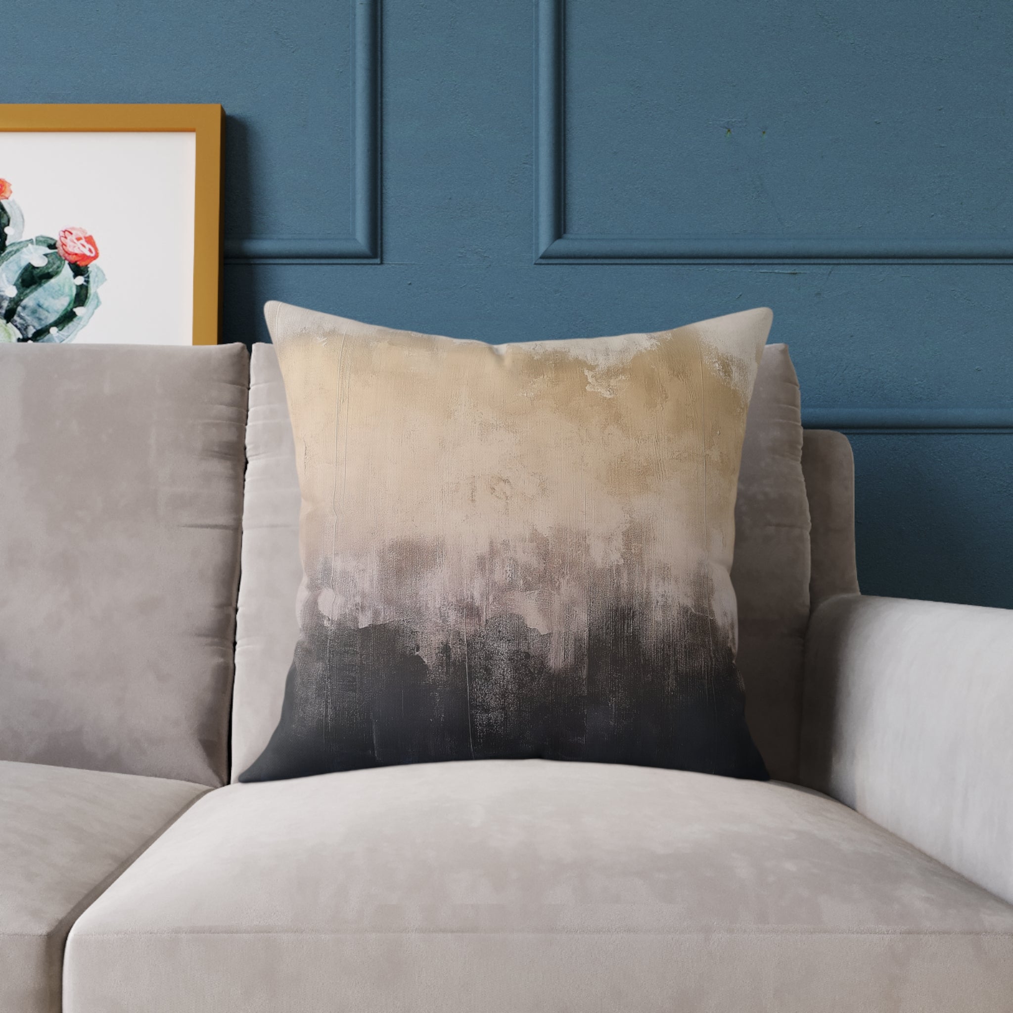 Modern Abstract Square Poly Canvas Pillow