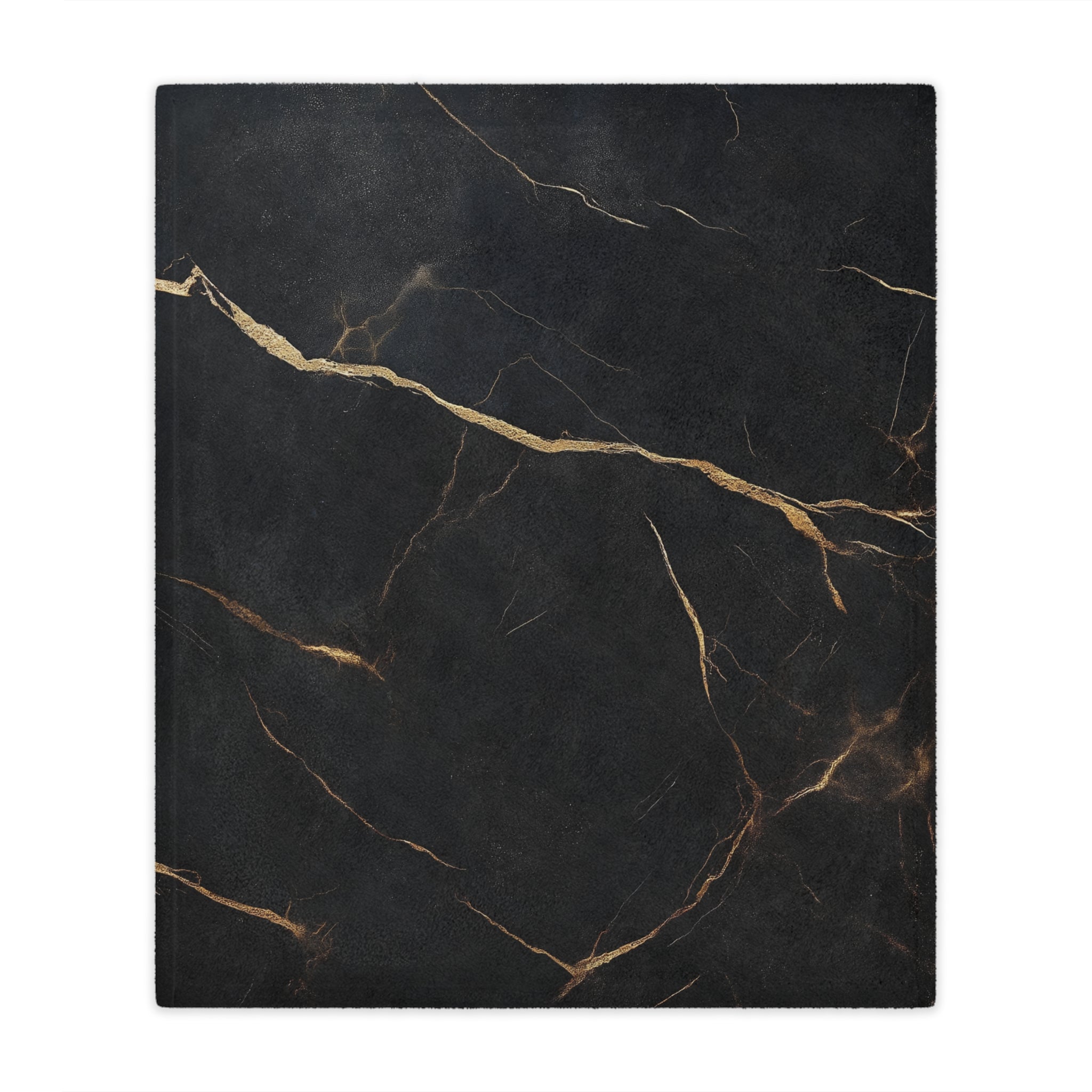 Luxurious Black Marble Minky Blanket