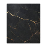 Luxurious Black Marble Minky Blanket