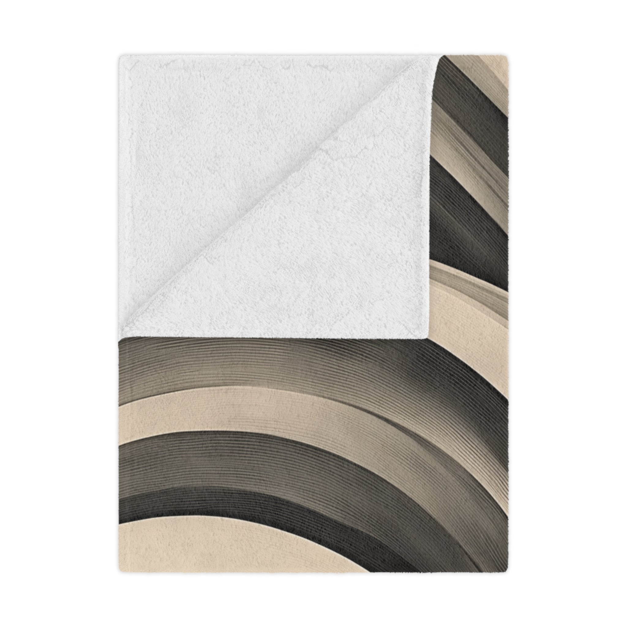 Cozy Neutral Waves Minky Blanket