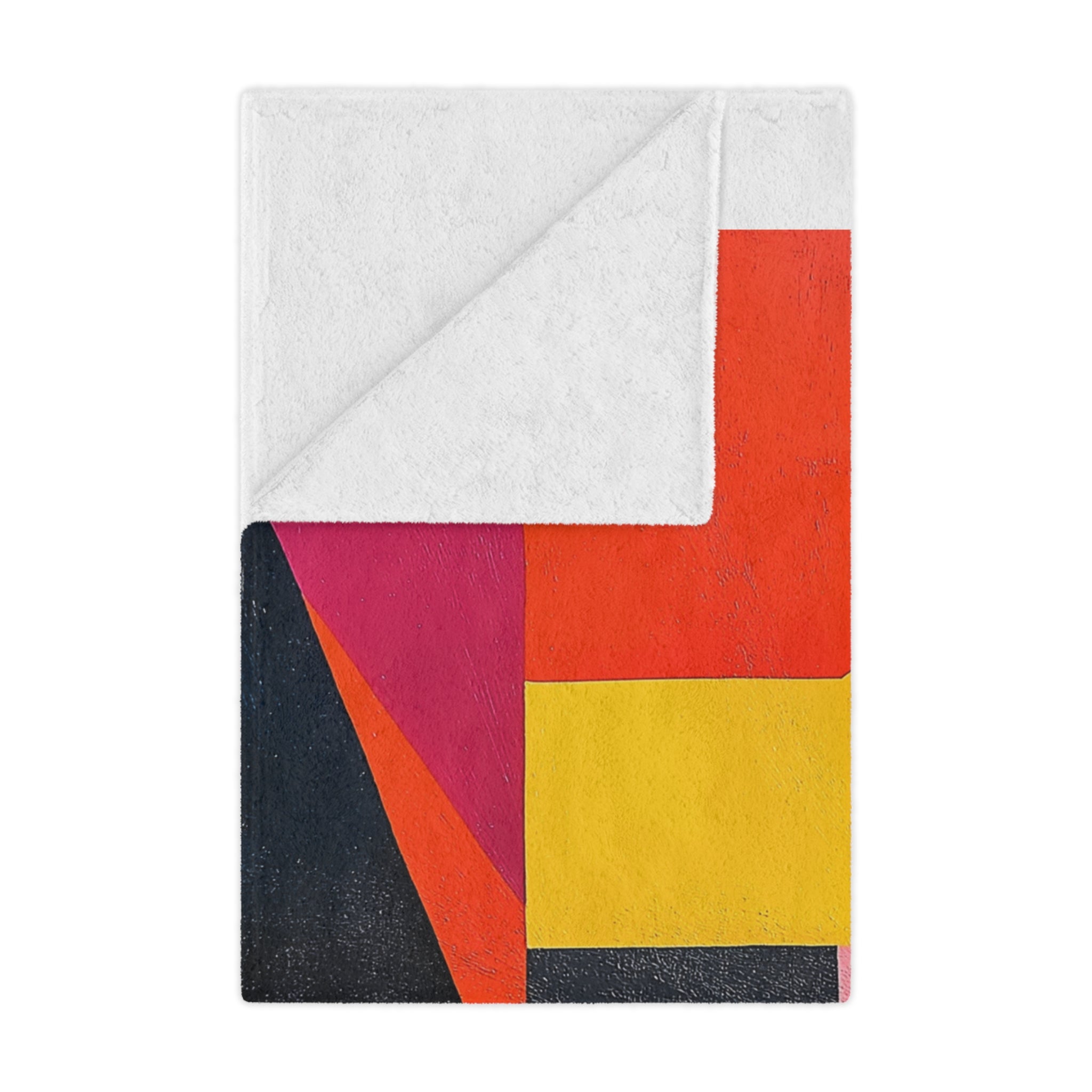 Colorful Geometric Minky Blanket