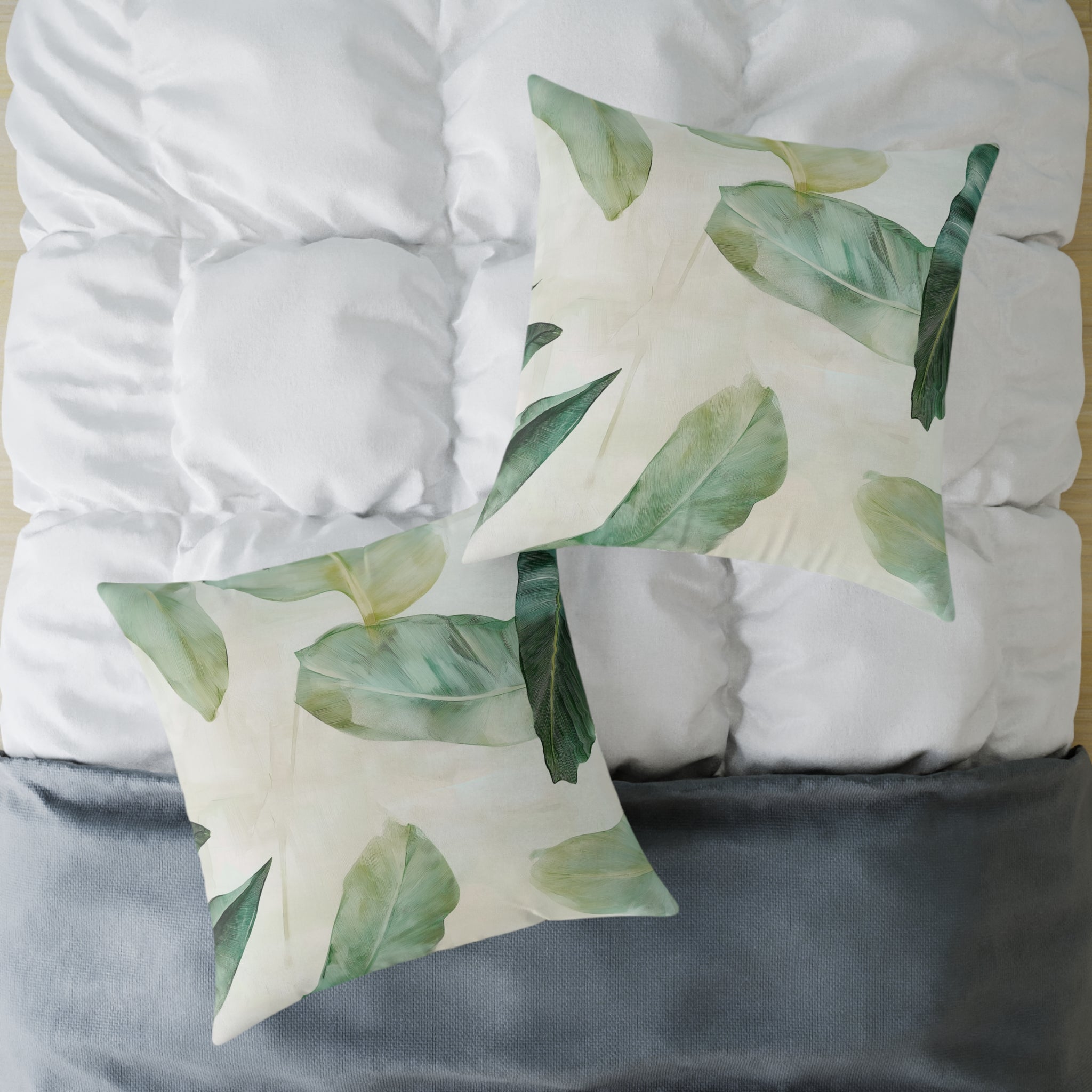 Botanical Leaf Square Pillow