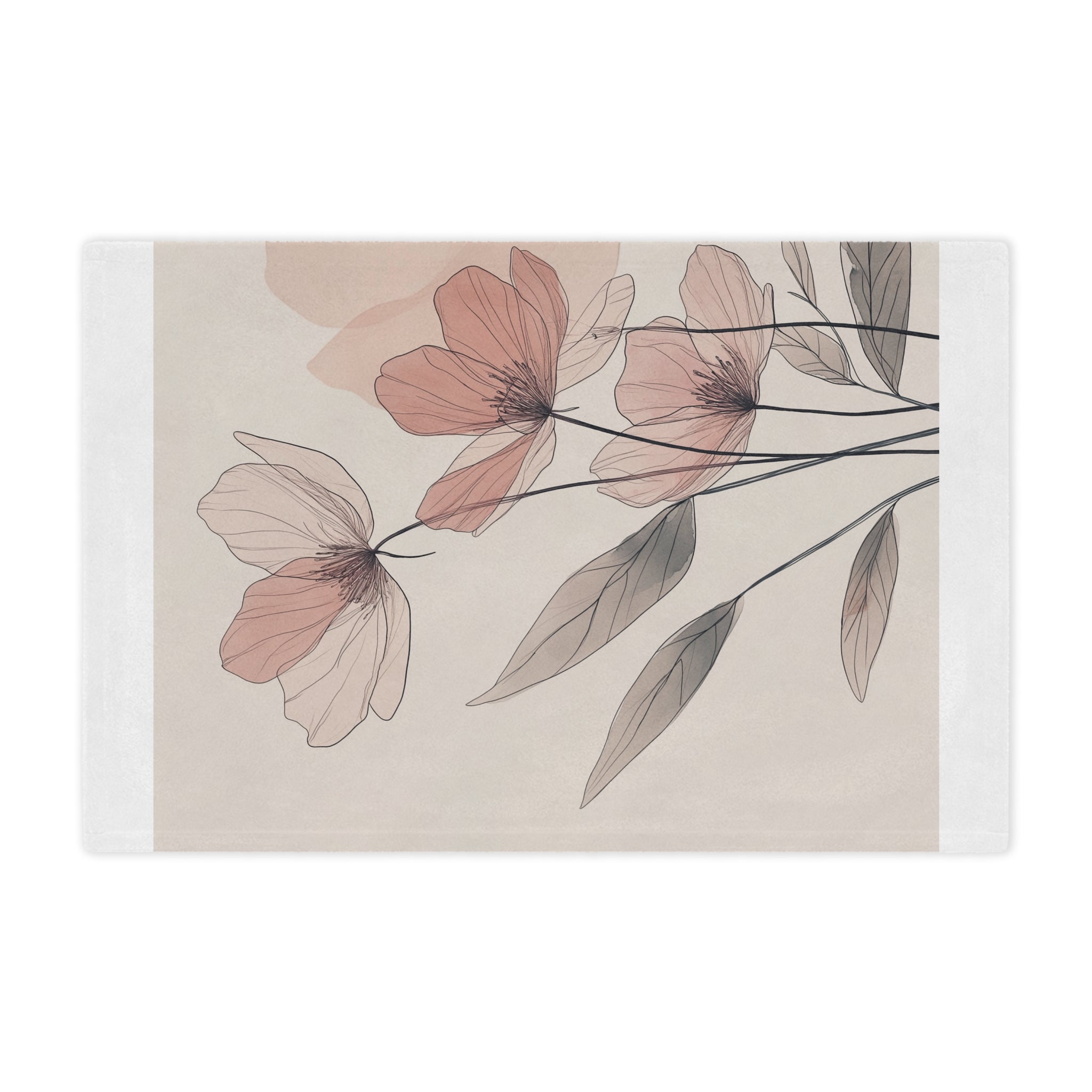 Elegant Floral Minky Blanket