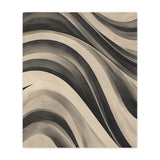 Cozy Neutral Waves Minky Blanket