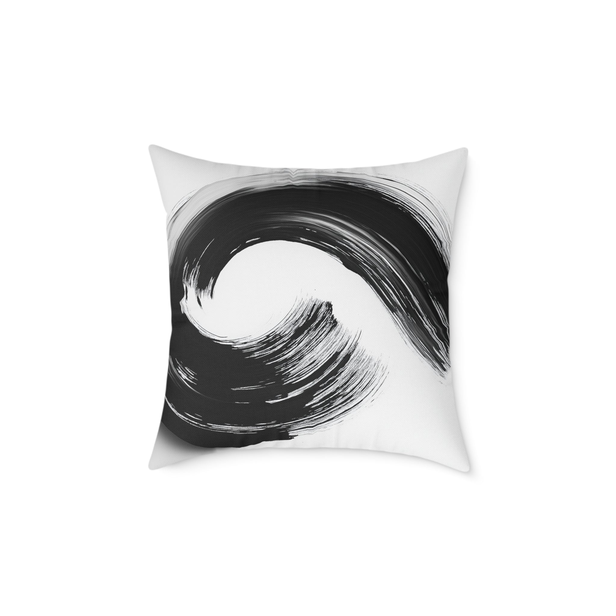 Abstract Wave Poly Canvas Pillow
