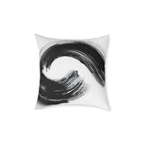 Abstract Wave Poly Canvas Pillow