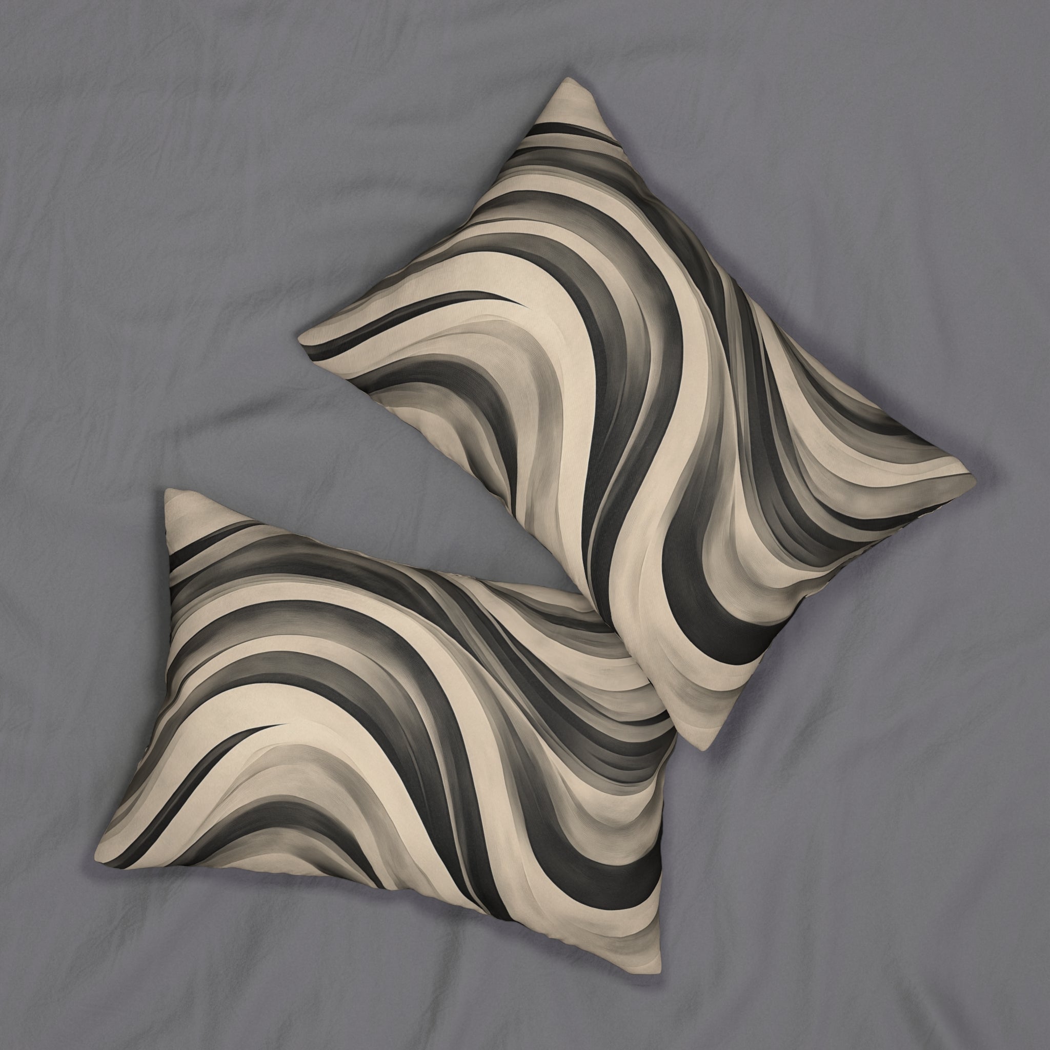 Abstract Wave Design Lumbar Pillow