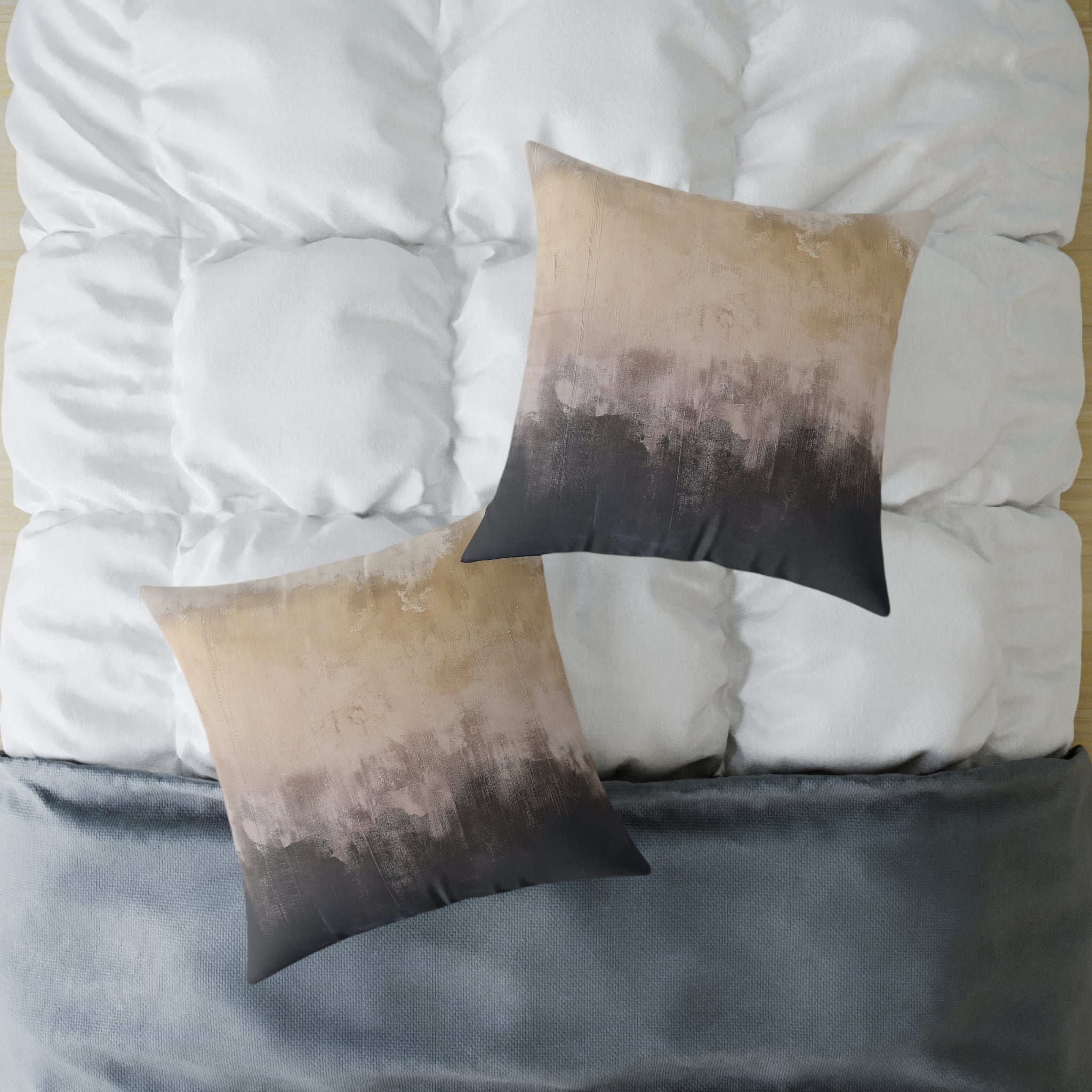 Modern Abstract Square Poly Canvas Pillow