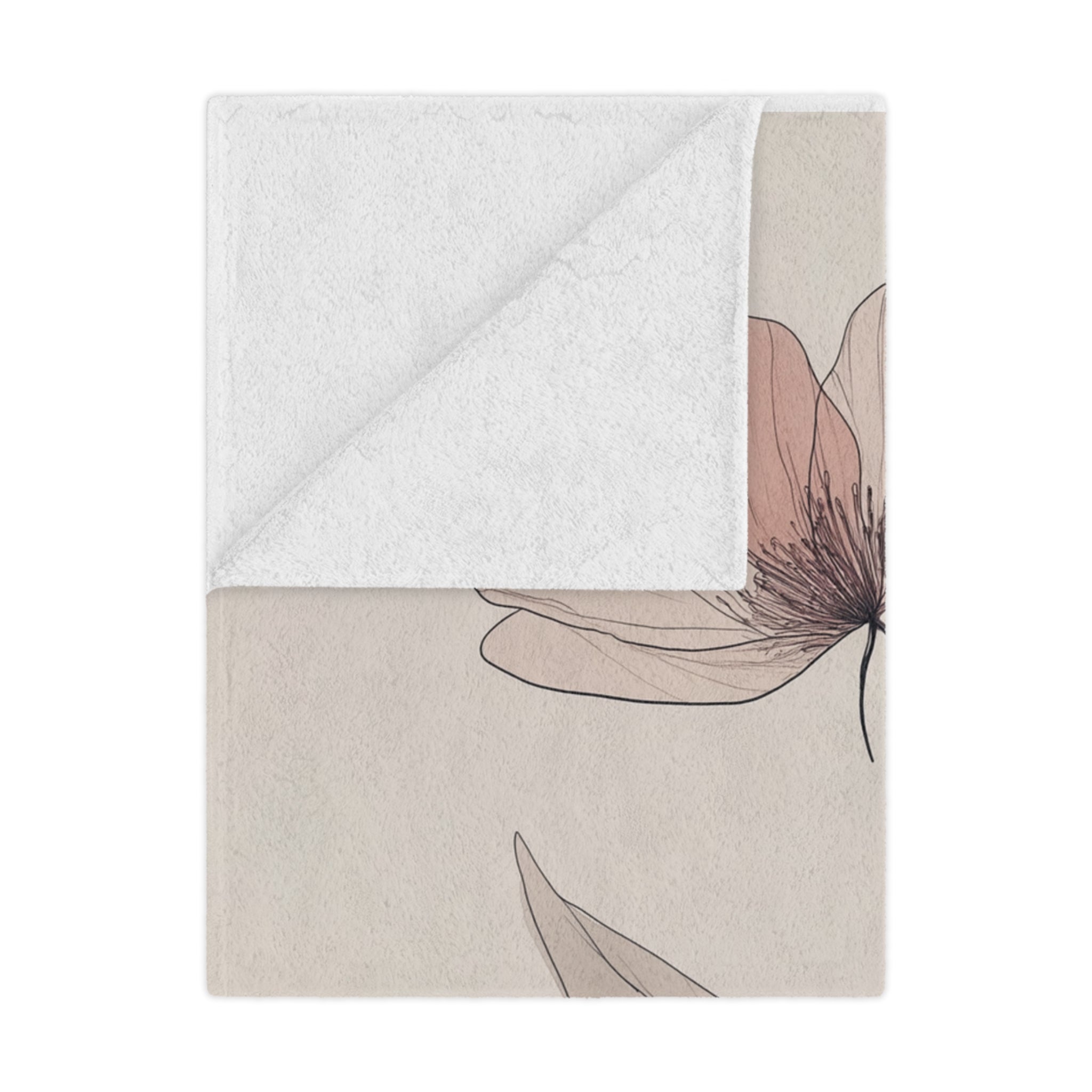 Elegant Floral Minky Blanket