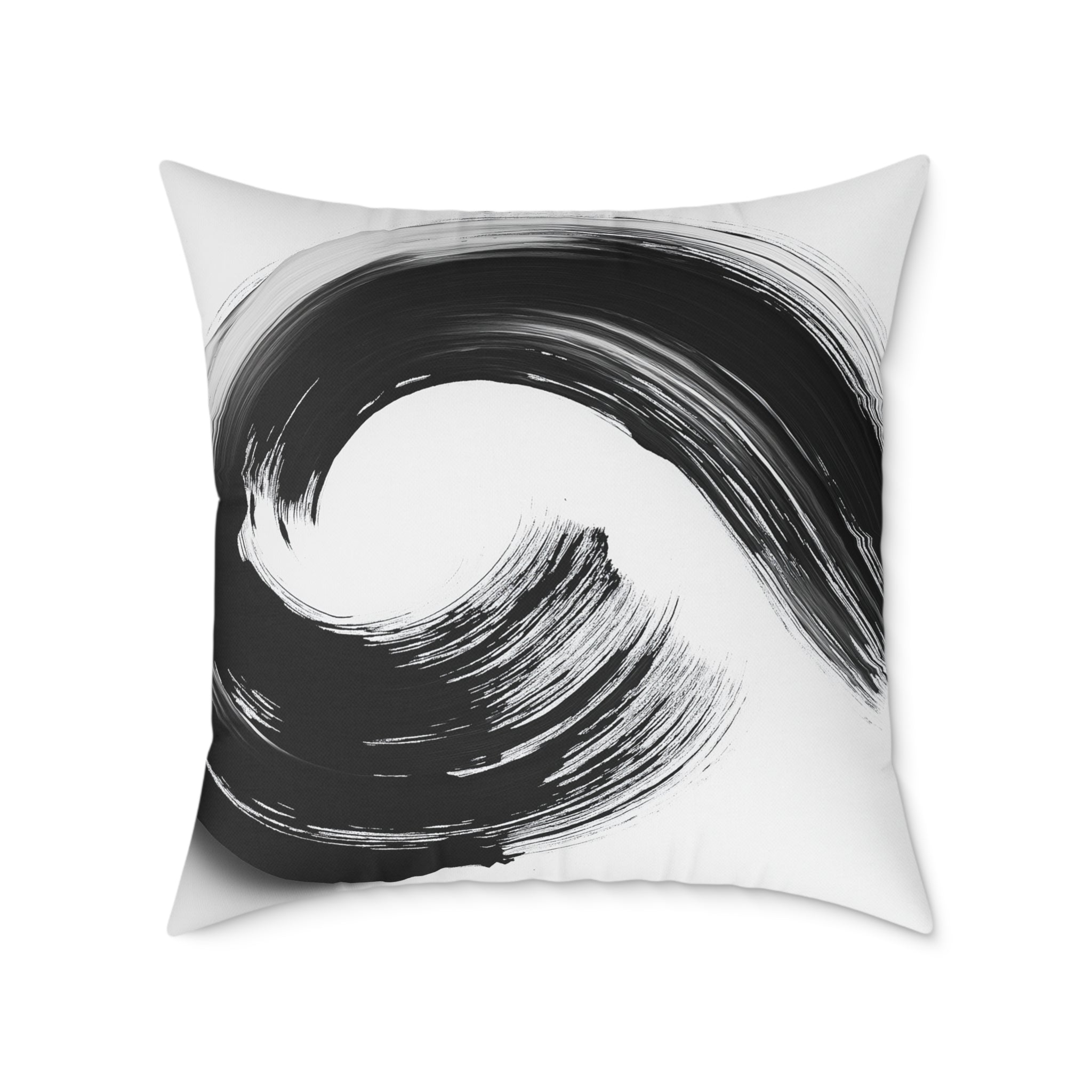 Abstract Wave Poly Canvas Pillow