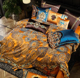 Luxury European Brocade Bedding Set – Jacquard Embroidery, Egyptian Cotton