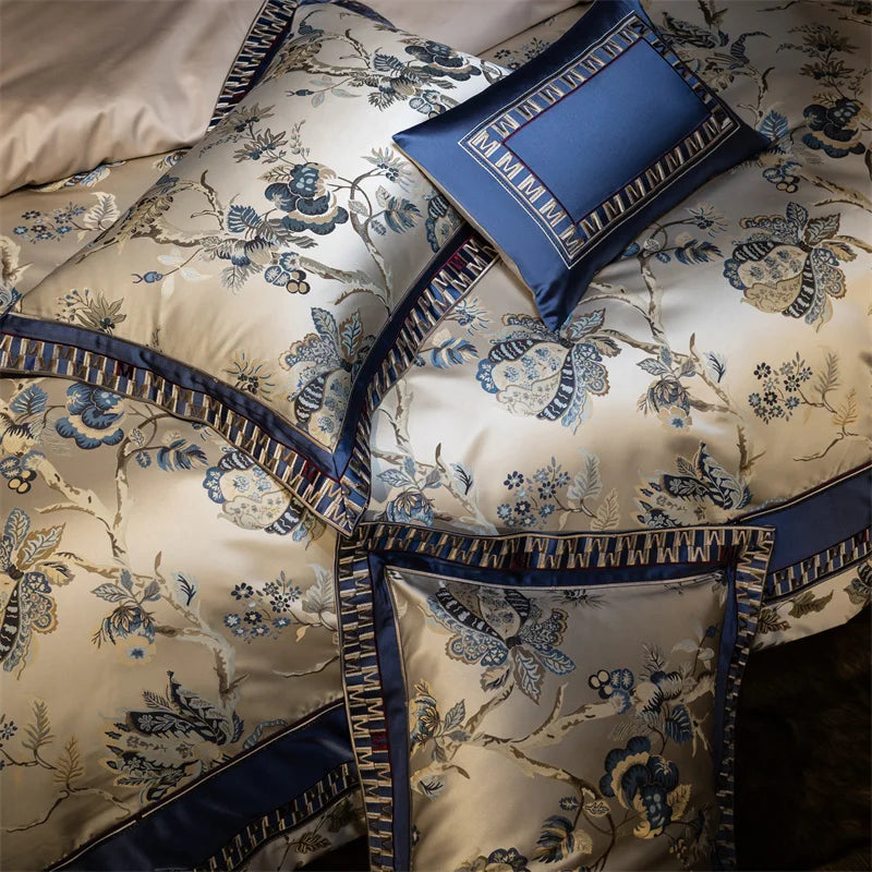 Luxury European Palace Wedding Bedding Set – Satin Jacquard Egyptian Cotton, 4/6/10 Pieces
