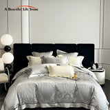 Luxury European Brocade Satin Jacquard Bedding Set – Silky Egyptian Cotton