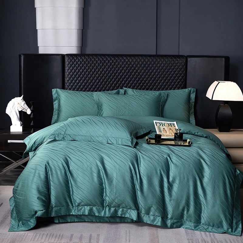 Luxury Egyptian Cotton Jacquard Bedding Set – 4 Pieces