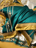 Vintage Brocade Bedding Set – High Precision Gold Embroidery, Egyptian Cotton