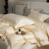 Champagne Luxury Jacquard Egyptian Cotton Bedding Set – 4 Pieces, Queen/King Size