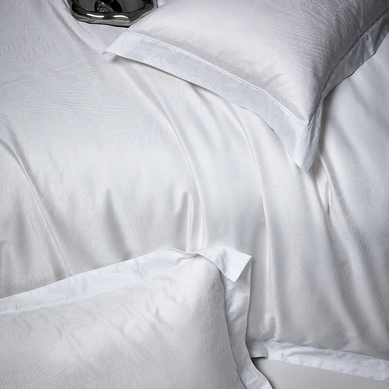 4-Piece Luxury Jacquard Egyptian Cotton Bedding Set – Queen/King Size
