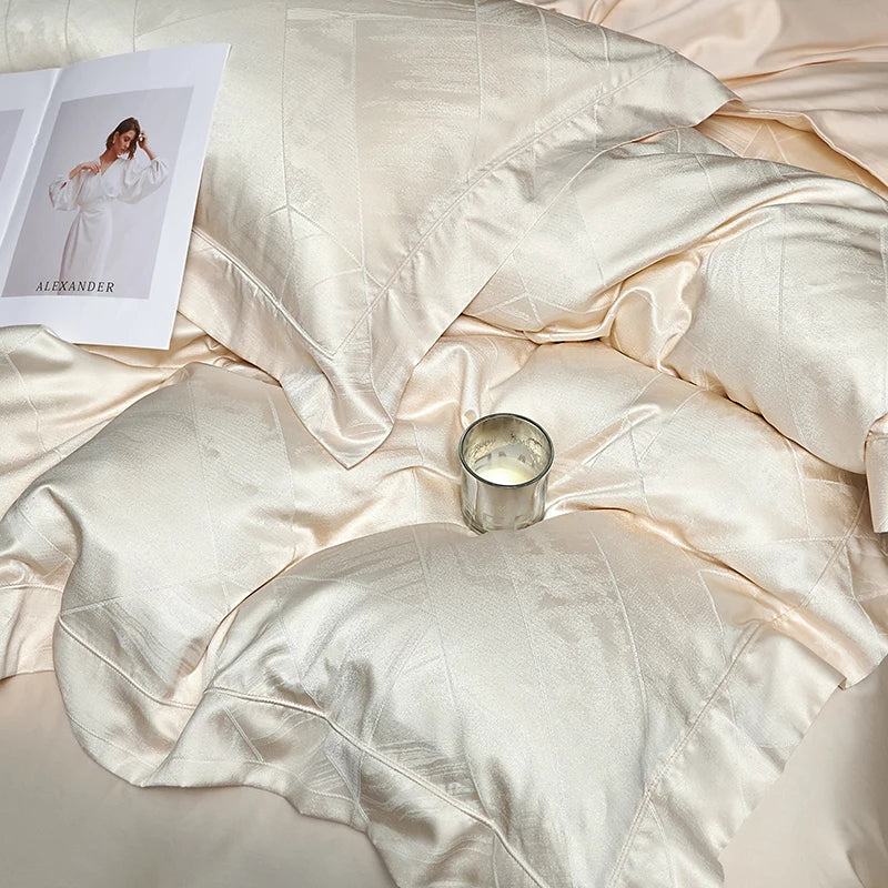 High Precision Brocade Jacquard Bedding Set – Egyptian Cotton, 4 Pieces
