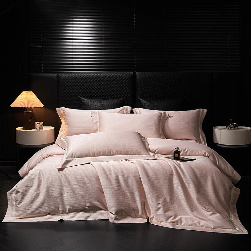 1000TC Egyptian Cotton Jacquard Bedding Set – 4 Pieces, Queen/King Size