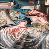 Gorgeous European Palace Style Bedding Set – Gold Embroidery Brocade, Egyptian Cotton, 4/6/10 Pieces