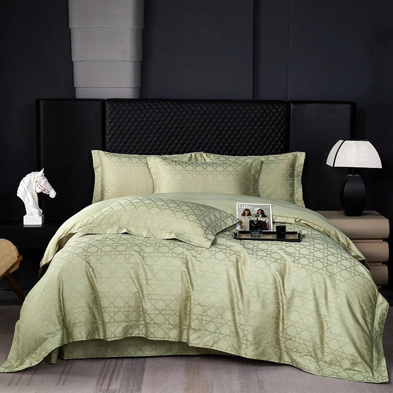 Luxury Egyptian Cotton Jacquard Bedding Set – 4 Pieces