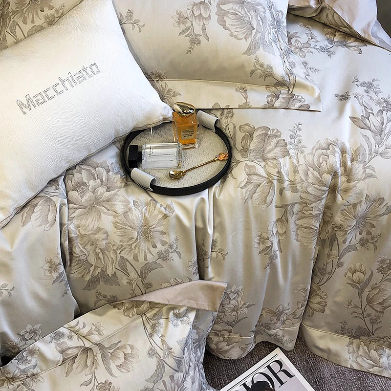Luxury American Patchwork Bedding Set – 1200TC Egyptian Cotton & Satin Jacquard