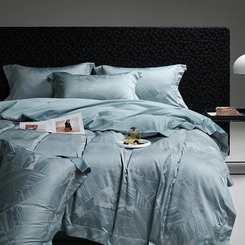High Precision Brocade Jacquard Bedding Set – Egyptian Cotton, 4 Pieces