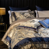 Luxury European Palace Wedding Bedding Set – Satin Jacquard Egyptian Cotton, 4/6/10 Pieces