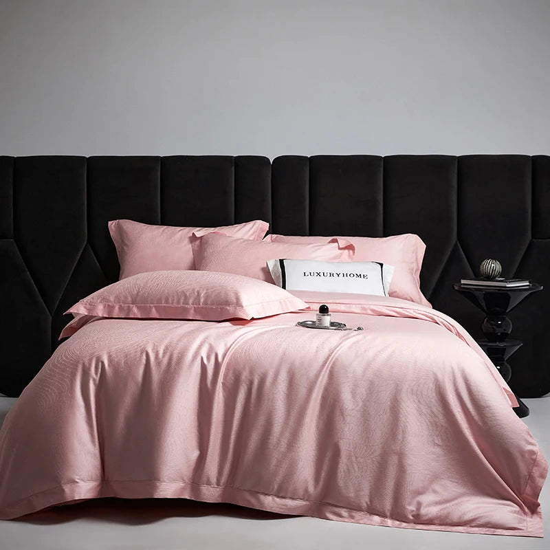 4-Piece Luxury Jacquard Egyptian Cotton Bedding Set – Queen/King Size