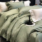 4-Piece Luxury Jacquard Bedding Set – 1000TC Lyocell Cotton, Soft & Silky
