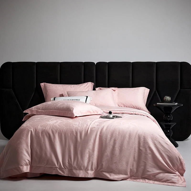 4-Piece Luxury Jacquard Egyptian Cotton Bedding Set – Queen/King Size