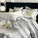 Luxury European Brocade Satin Jacquard Bedding Set – Silky Egyptian Cotton