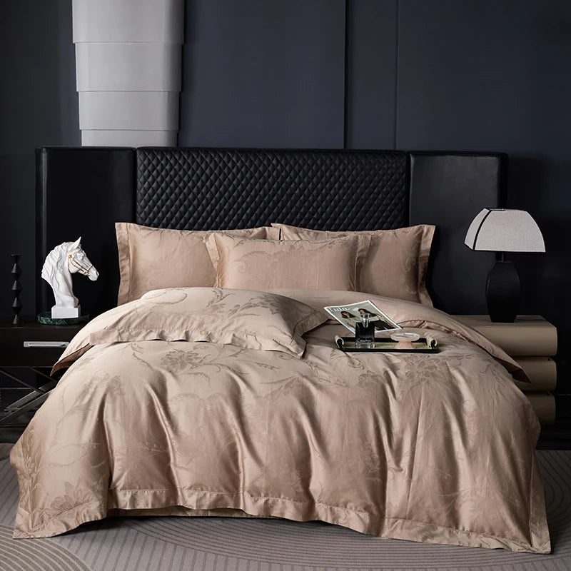 Luxury Egyptian Cotton Jacquard Bedding Set – 4 Pieces