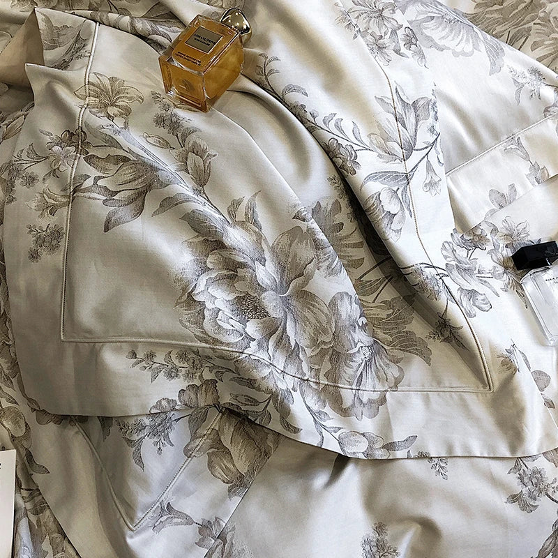Luxury American Patchwork Bedding Set – 1200TC Egyptian Cotton & Satin Jacquard