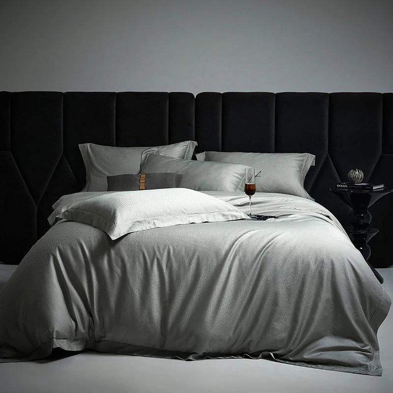 4-Piece Luxury Jacquard Egyptian Cotton Bedding Set – Queen/King Size