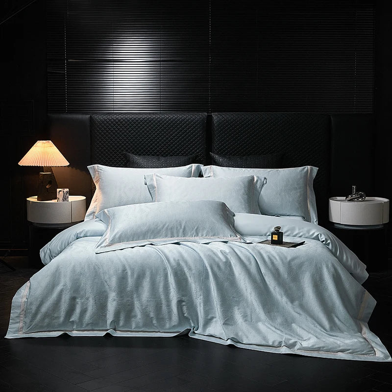 1000TC Egyptian Cotton Jacquard Bedding Set – 4 Pieces, Queen/King Size