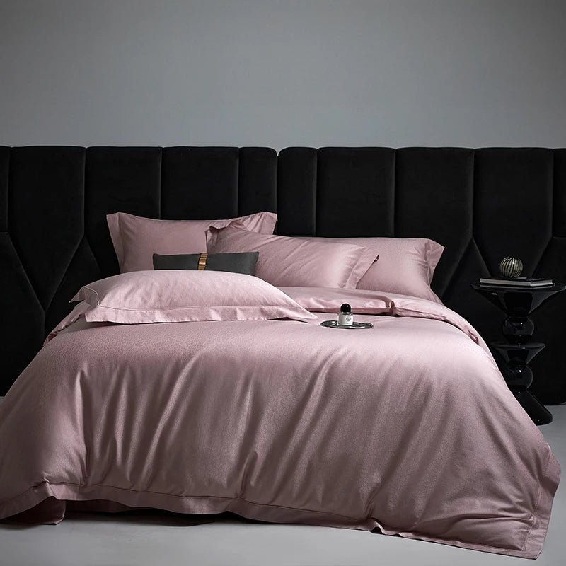 4-Piece Luxury Jacquard Egyptian Cotton Bedding Set – Queen/King Size