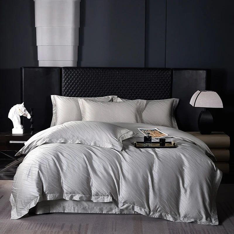Luxury Egyptian Cotton Jacquard Bedding Set – 4 Pieces