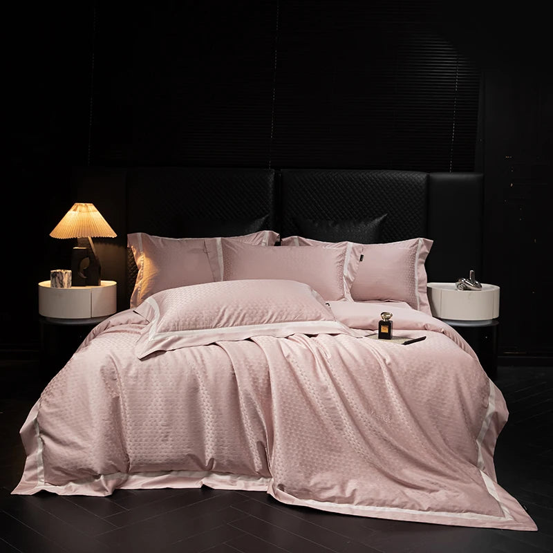 1000TC Egyptian Cotton Jacquard Bedding Set – 4 Pieces, Queen/King Size