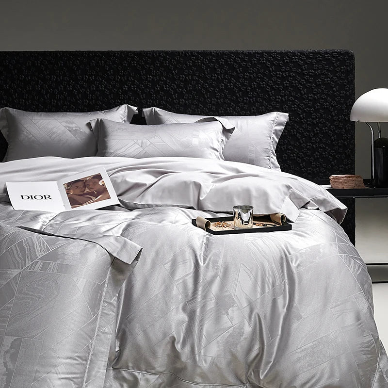 High Precision Brocade Jacquard Bedding Set – Egyptian Cotton, 4 Pieces