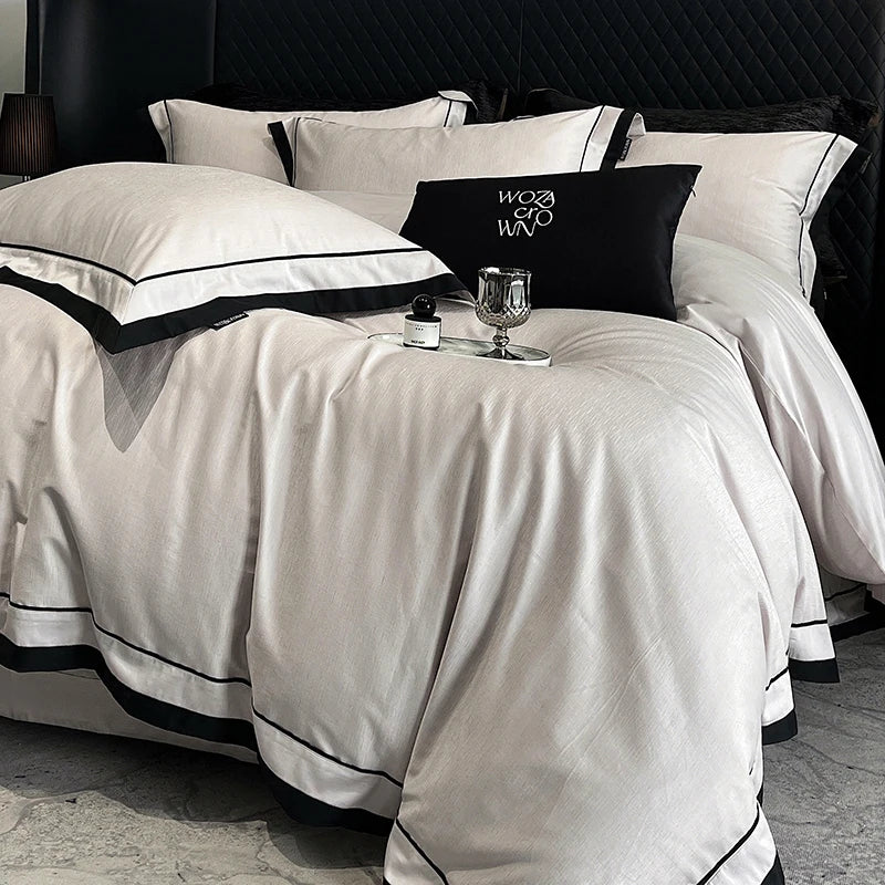 1000TC Egyptian Cotton Jacquard Leopard Bedding Set – Luxury Satin Finish